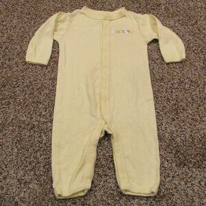 Old Navy Snap Up Footless Sleeper Infant Unisex Size 3-6M Yellow Long Sleeve